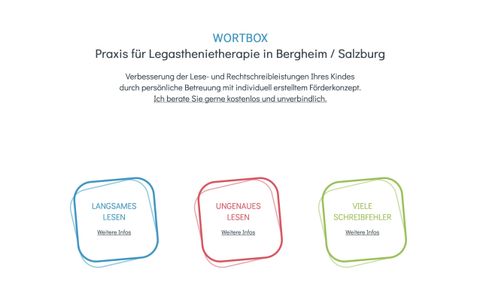 Drei-spaltiges Layout mit Wortboxen